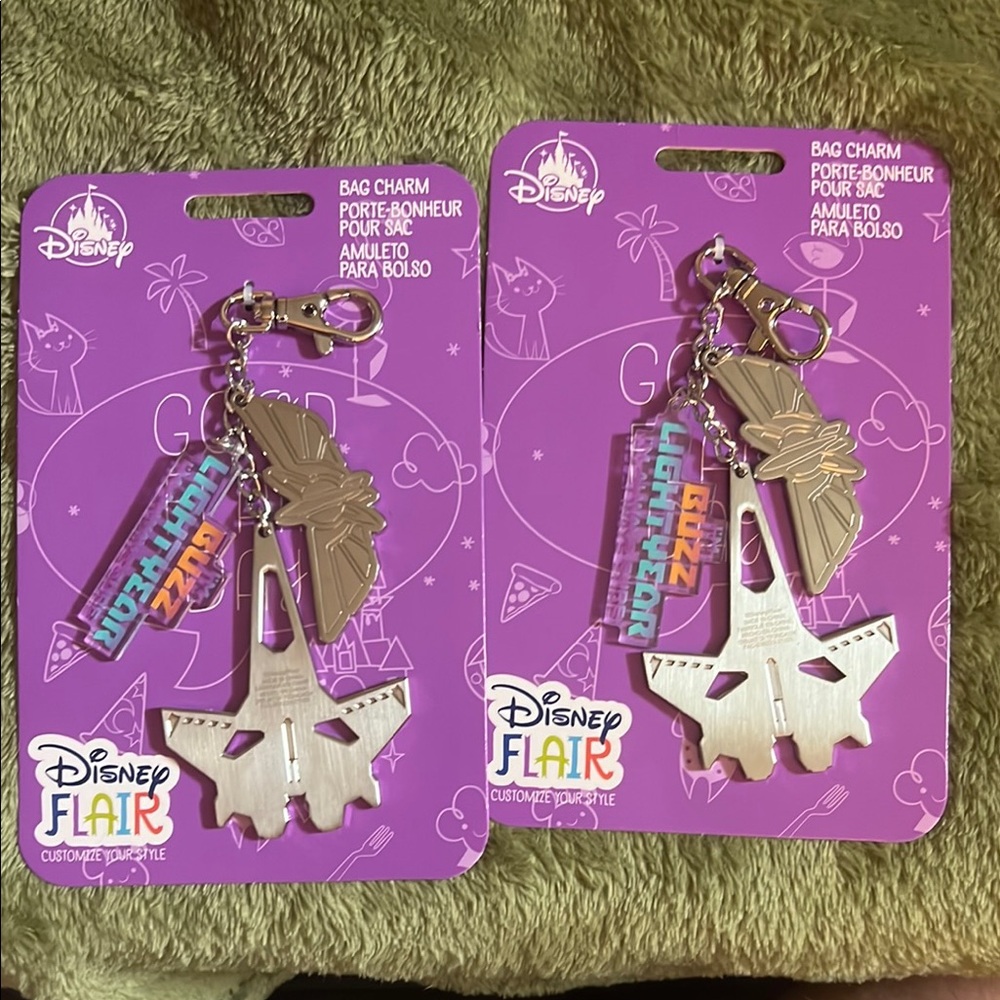 Disney Buzz Lightyear Silver and Purple Bag Charm